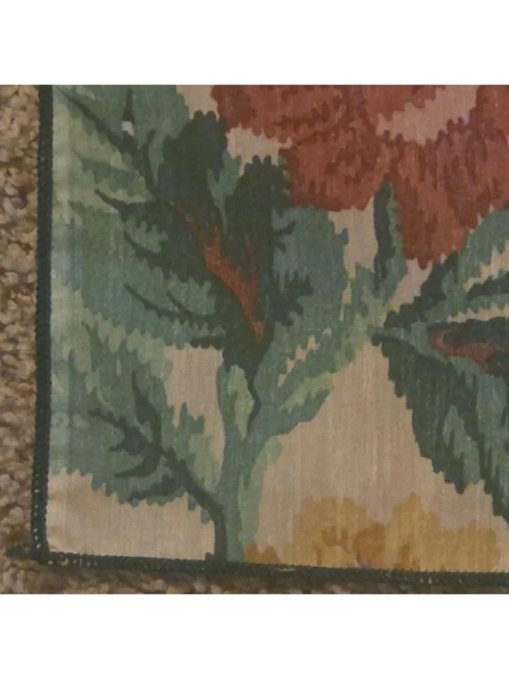 Floral Tablecloth Card Table Square Topper Party 33 x 34 Reversible Multicolor